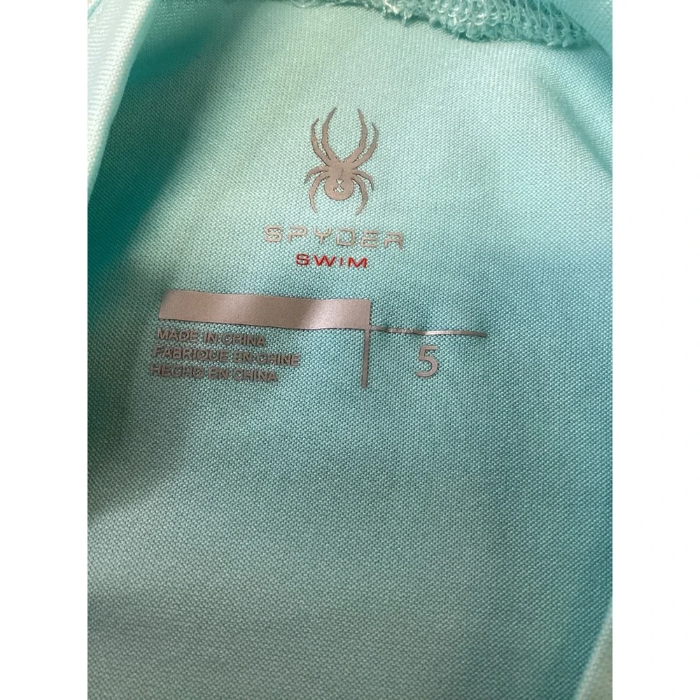 Spyder Kids‎ Light Blue Long Sleeve Rash Guard Swim Shirt UPF 30+ Size 5 NWT
